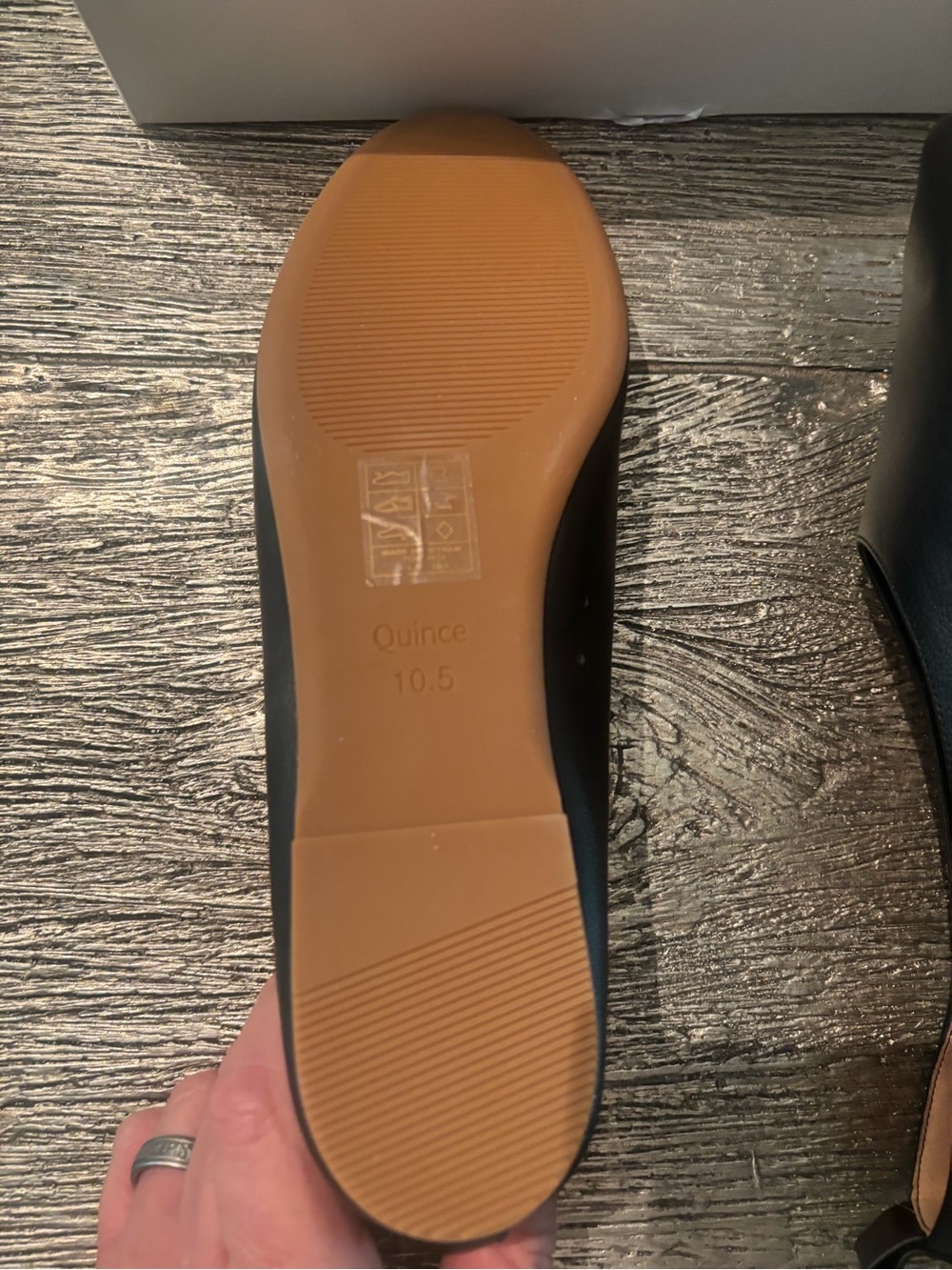 Quince Black Leather Slip-On Ballet Flat - Picture 4 of 4
